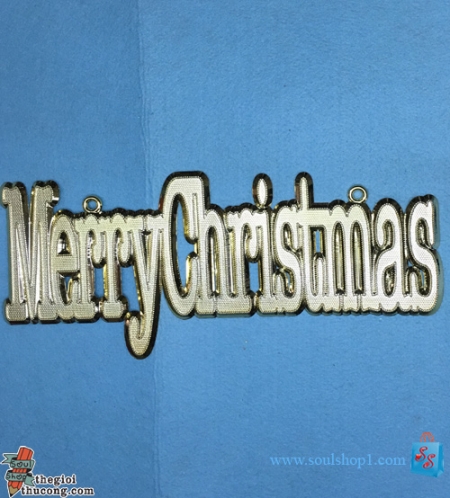 Bảng chữ Merry Christmas,size lớn, nhựa, kiểu vuông 1