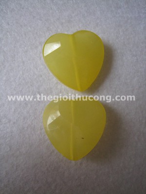 Hạt nhựa hình tim màu vàng