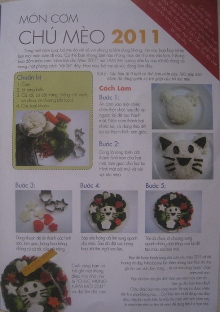 Món cơm Bento chú mèo 2011